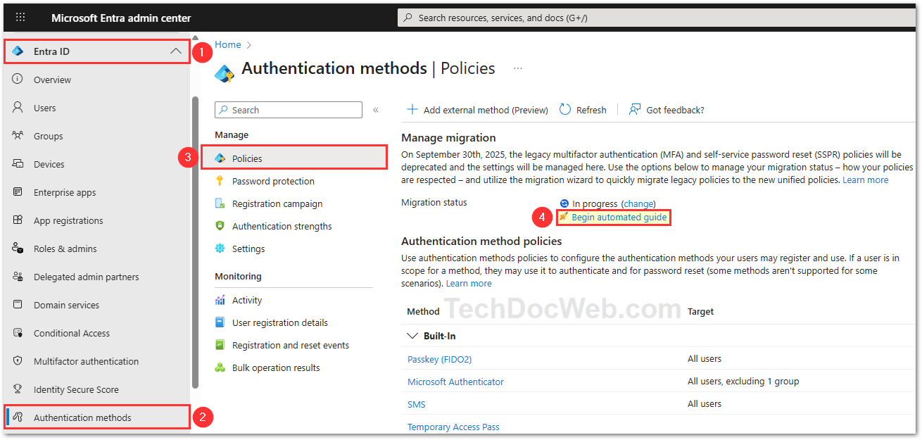 Migration Wizard for Legacy to Modern MFA