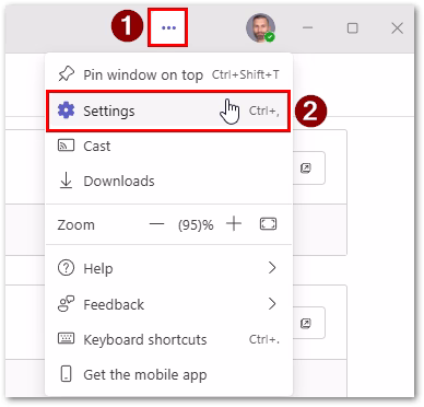 Microsoft Teams Settings Menu