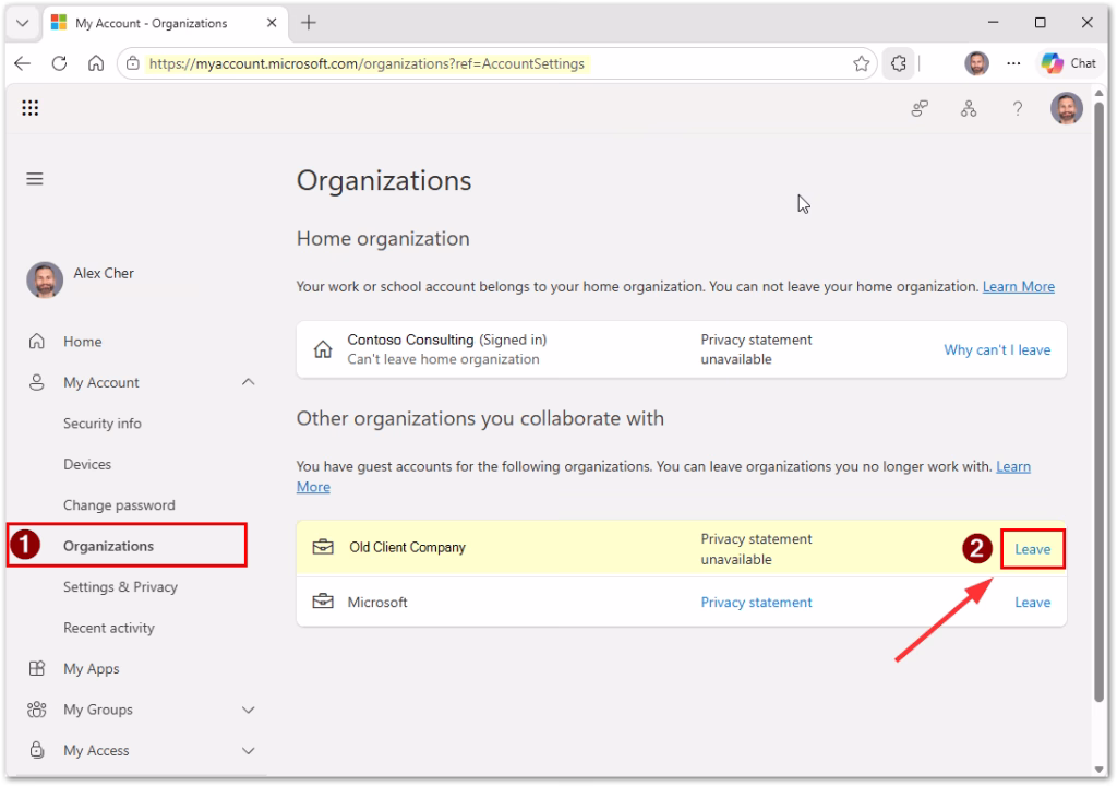 Microsoft My Account Portal